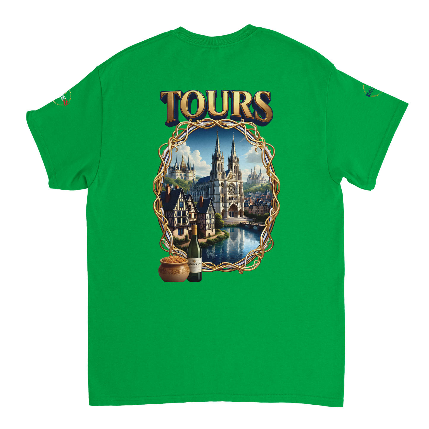T-shirt Unisexe Tours Ville de France – Coton Épais Premium