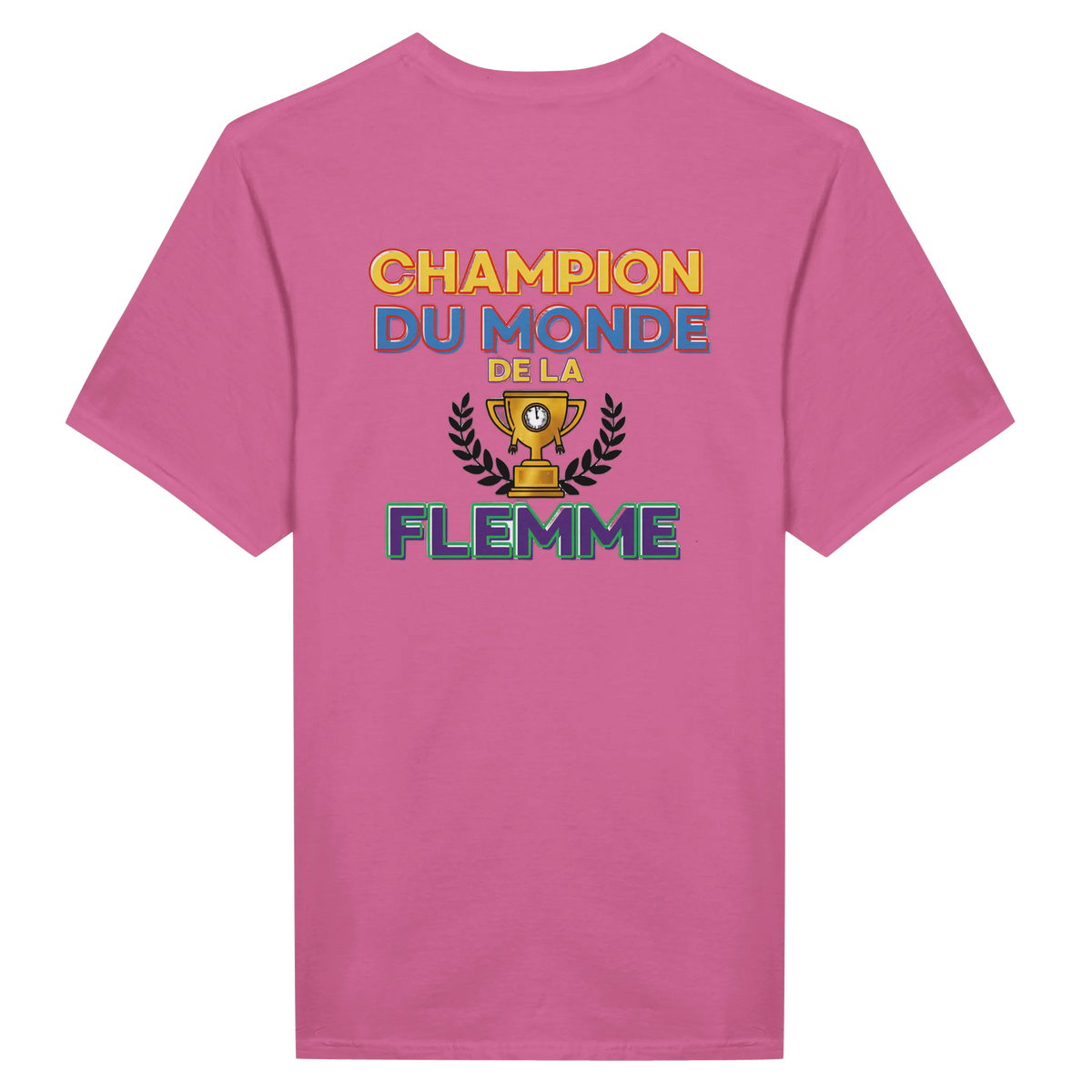 T-Shirt Homme - Champion du Monde de la Flemme - Confort Premium