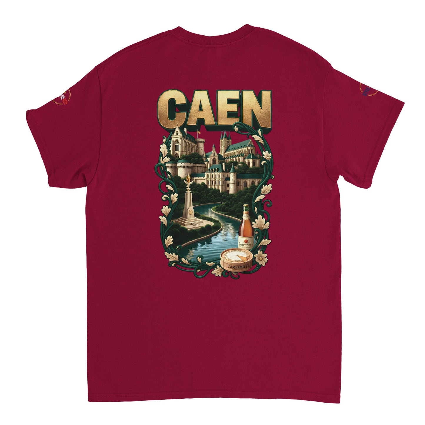 T-shirt Unisexe Caen - Ville de France - Design Classique en Coton