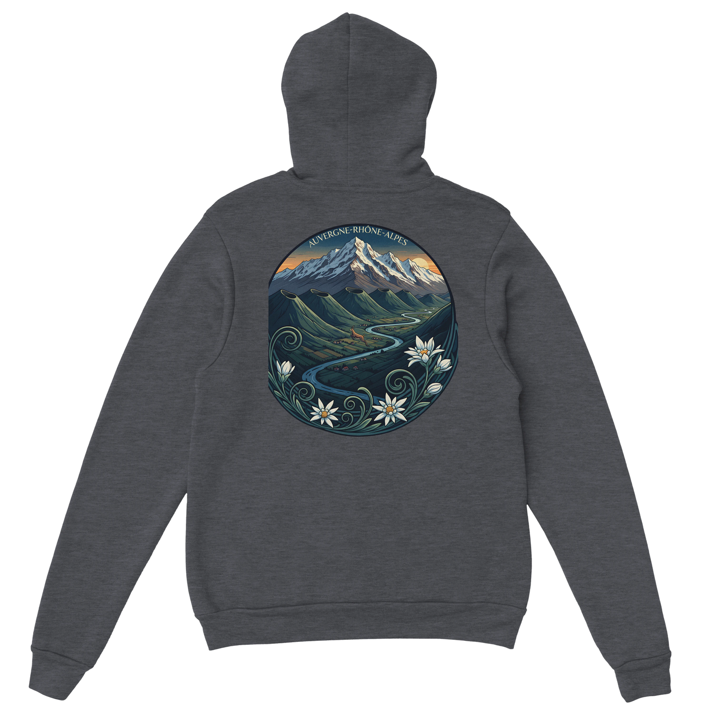 Sweat à capuche unisexe Auvergne-Rhône-Alpes – Confort et style régional