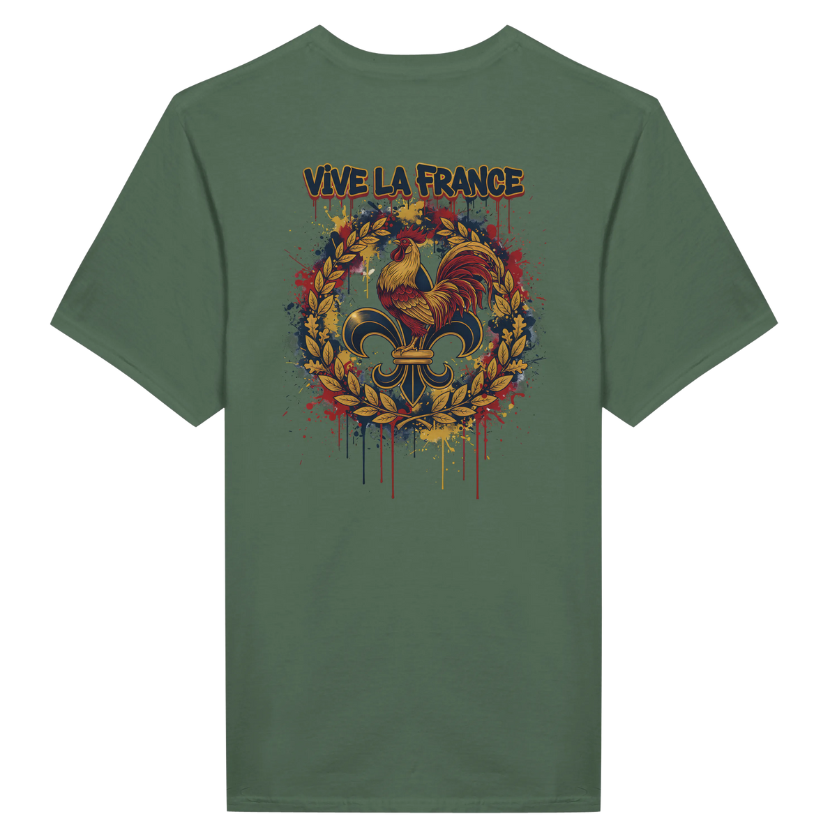 T-shirt Homme 'Vive la France' – Coton Premium, Coupe Classique
