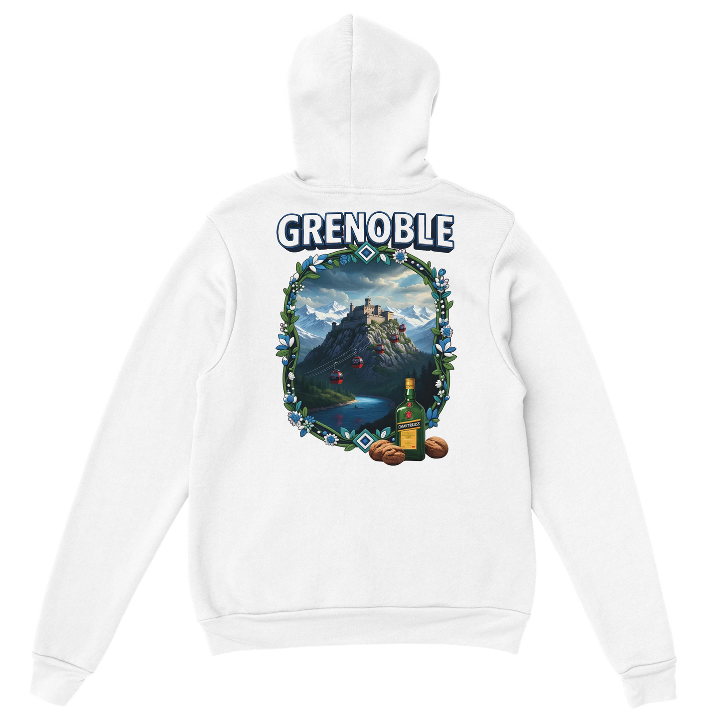 Sweat à capuche Grenoble - Collection Ville de France - Unisexe Premium