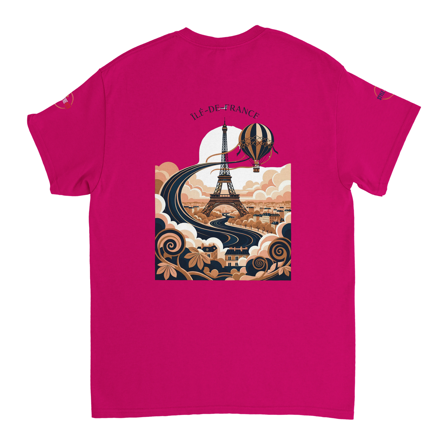 T-shirt Unisexe Île-de-France – Coton Épais à Coupe Classique