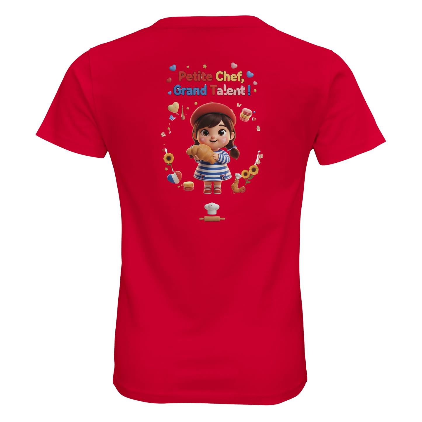 T-Shirt fille 'Petite Chef Grand Talent' – 100% Coton Bio