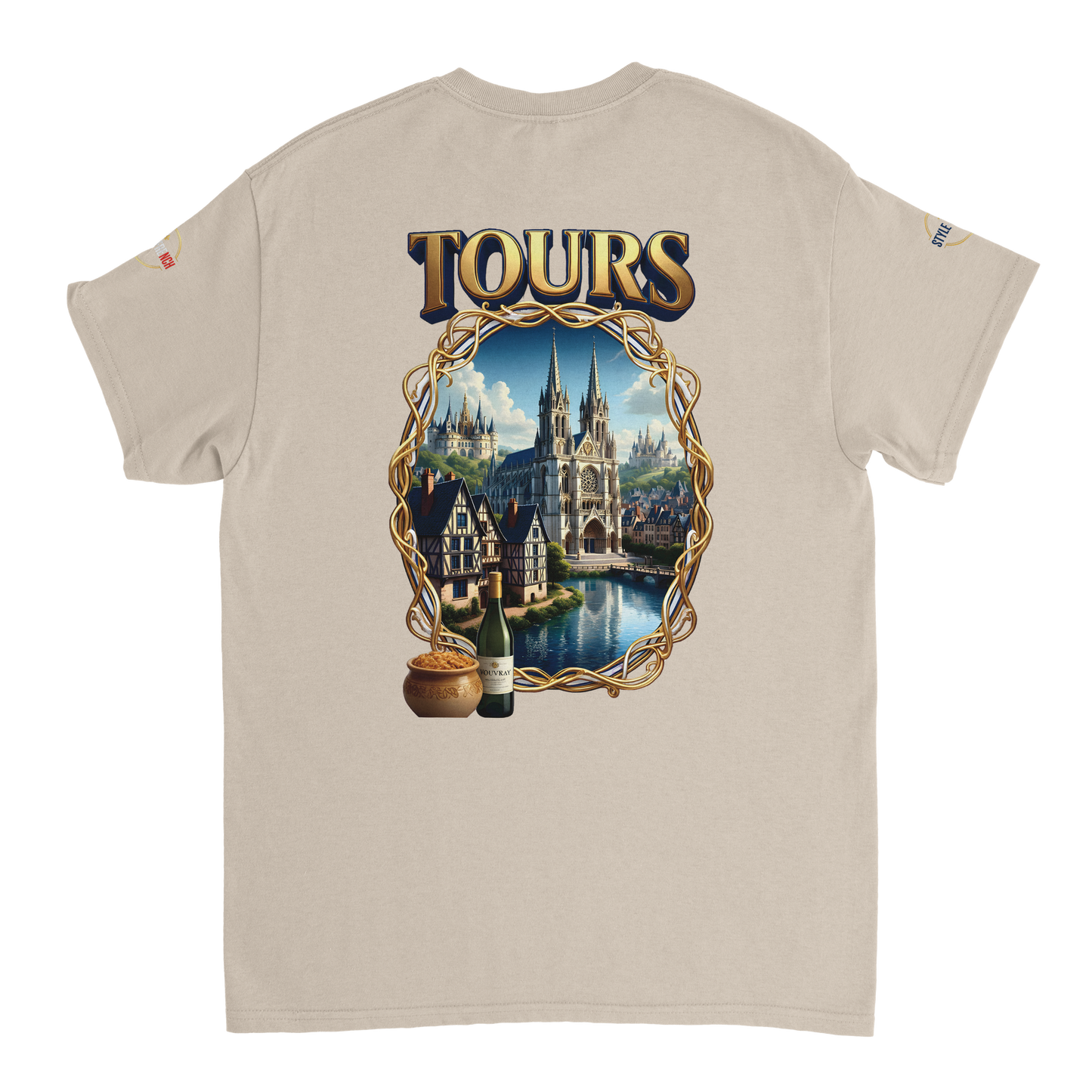 T-shirt Unisexe Tours Ville de France – Coton Épais Premium