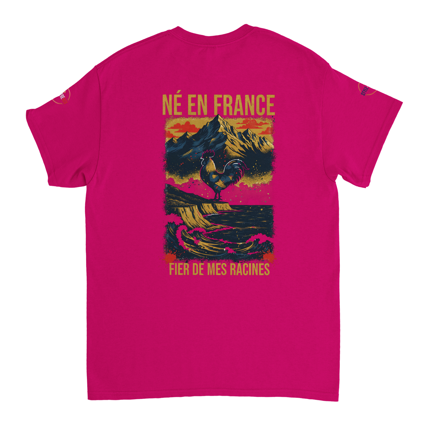 T-Shirt Premium 'Né en France' – Coton Épais à Coupe Classique