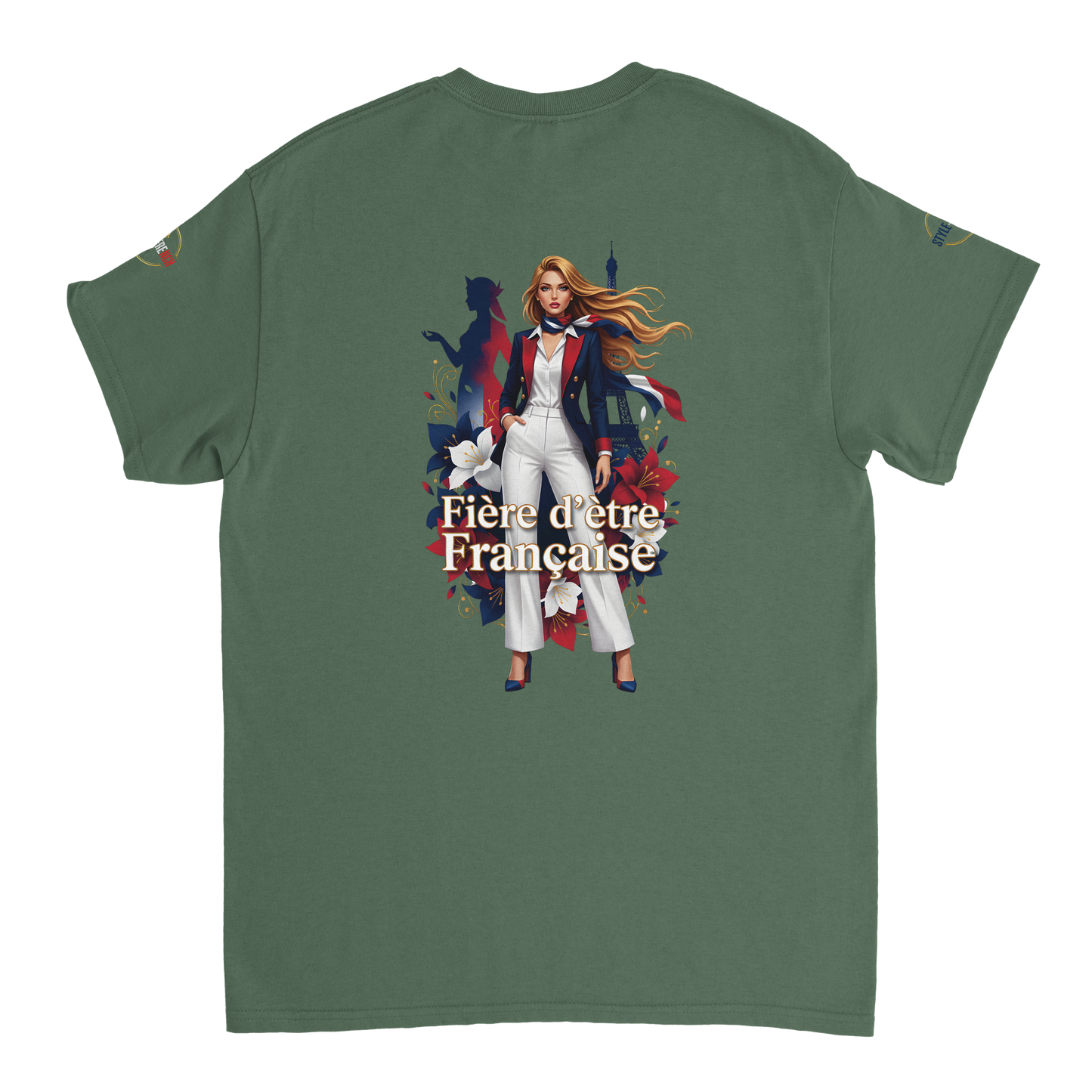 T-Shirt Femme Fière d'Être Française – Coton Premium