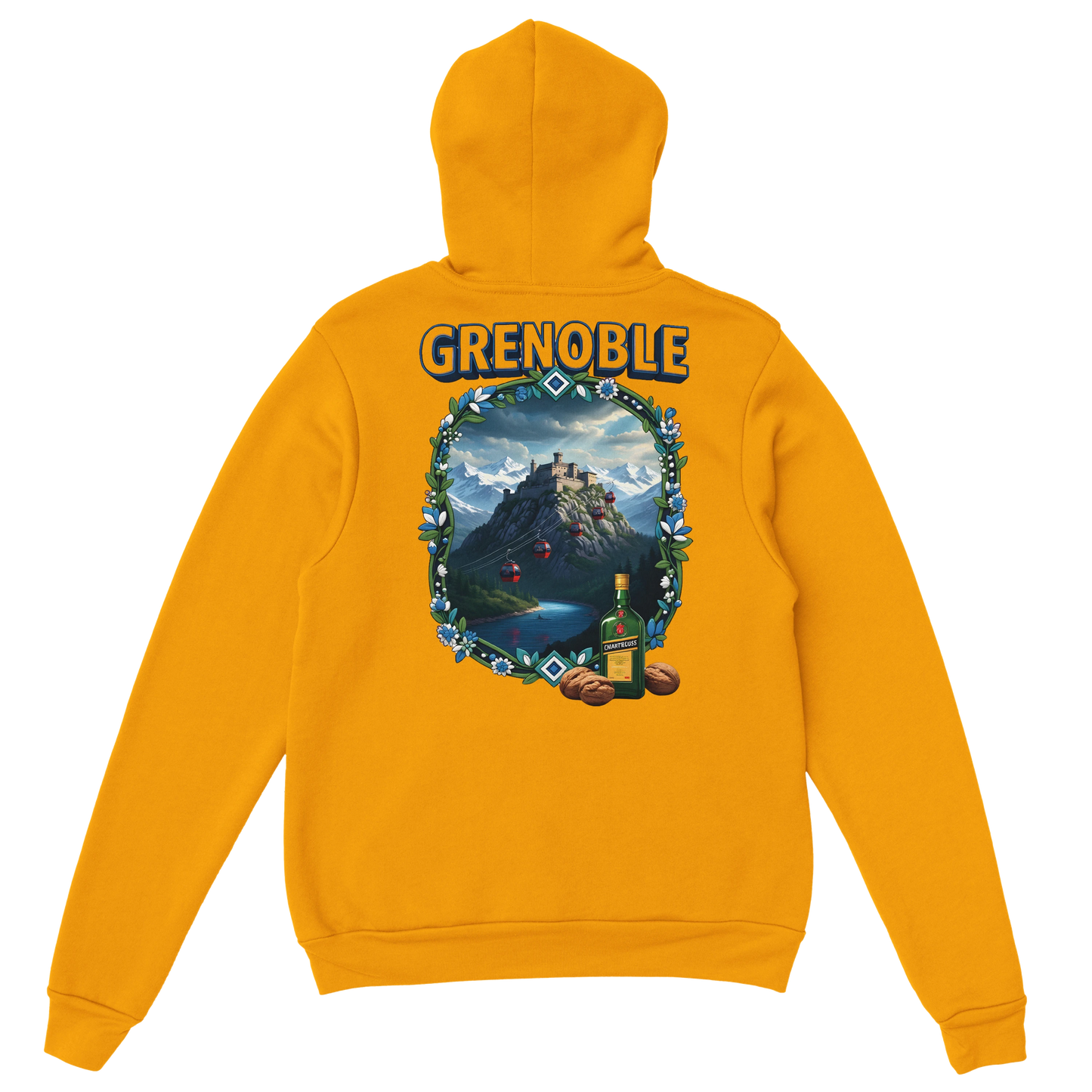 Sweat à capuche Grenoble - Collection Ville de France - Unisexe Premium