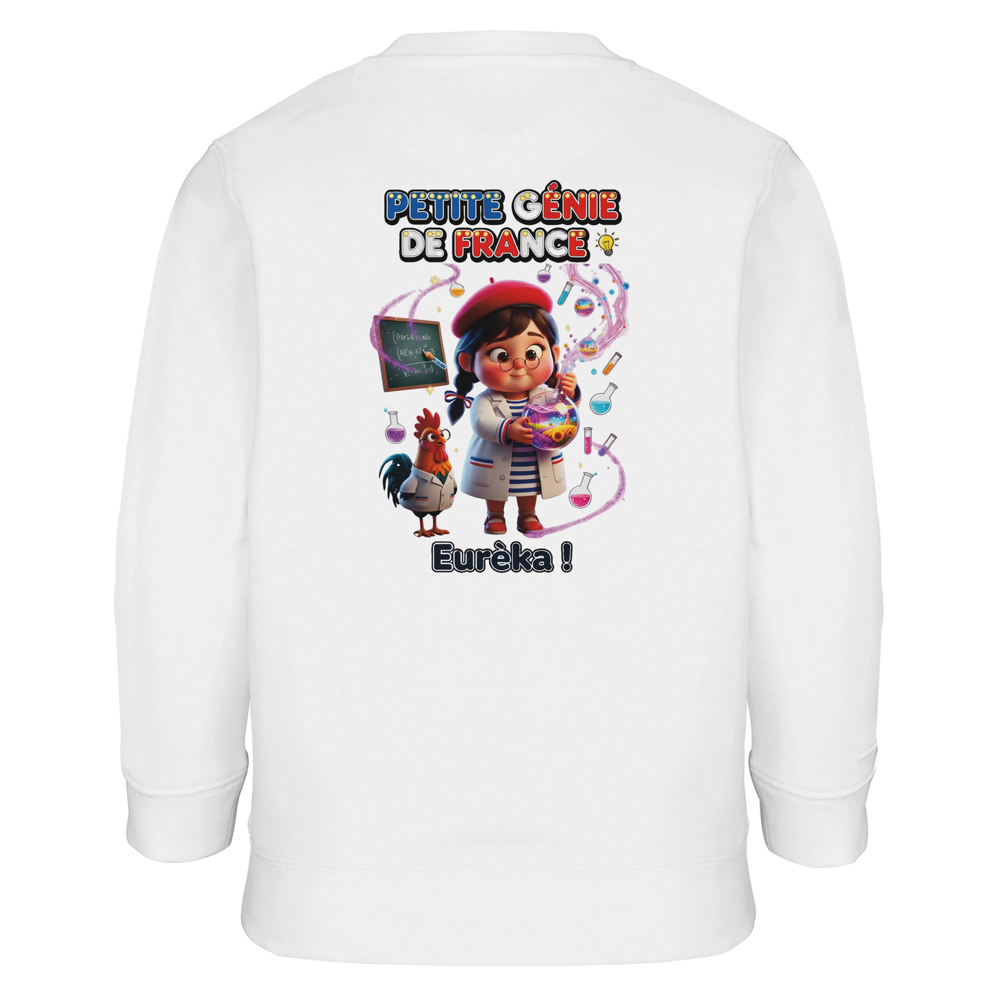 Sweat-shirt fille Petite Génie de France - Coton Recyclé Confortable