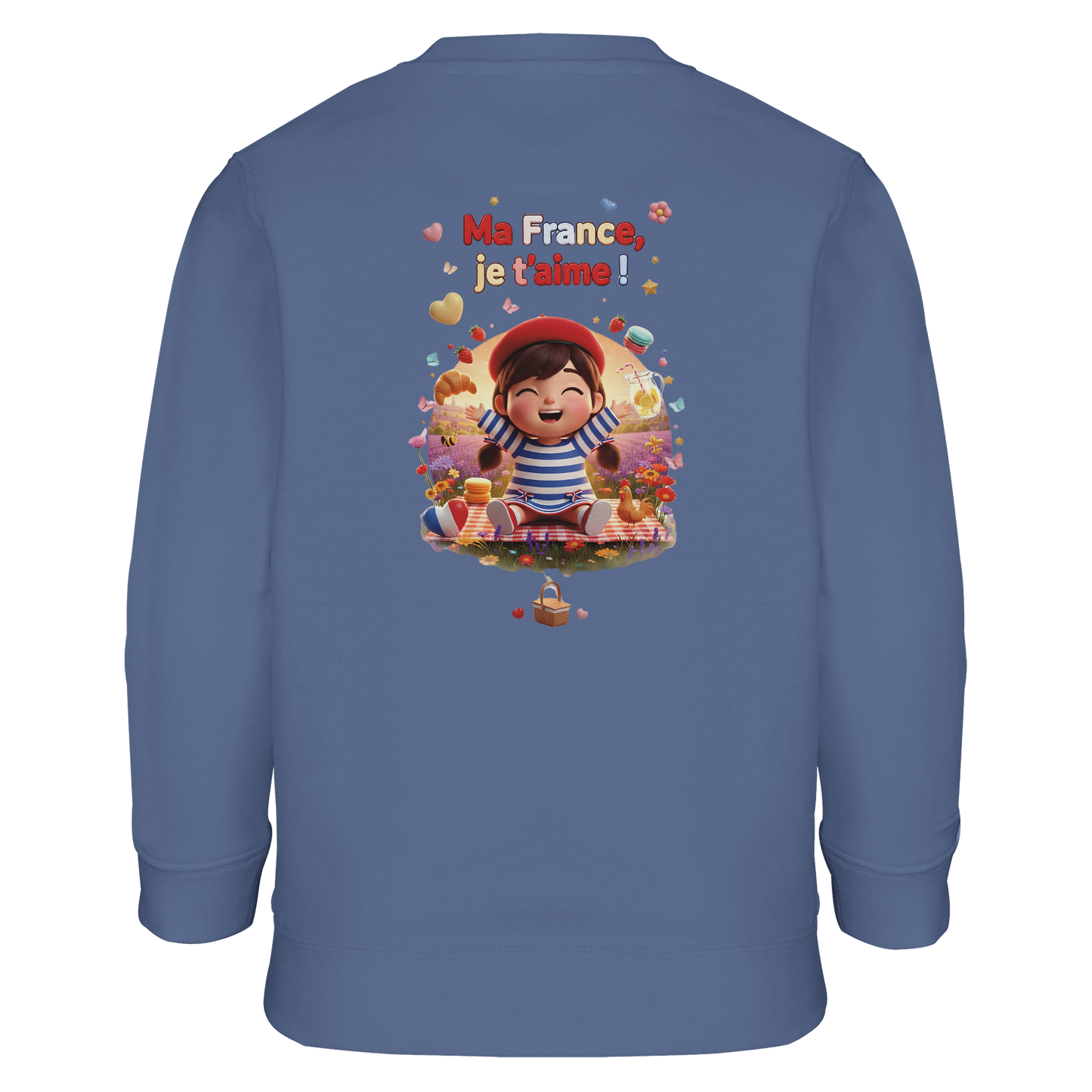 Ma France Je T'aime Sweat-shirt pour Enfant - Coton Bio Confortable