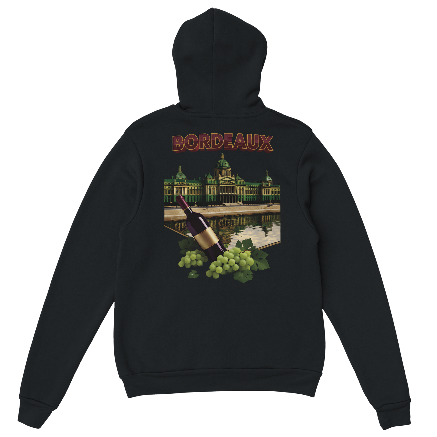 Sweat à capuche unisexe bordeaux Ville de France - Confort premium