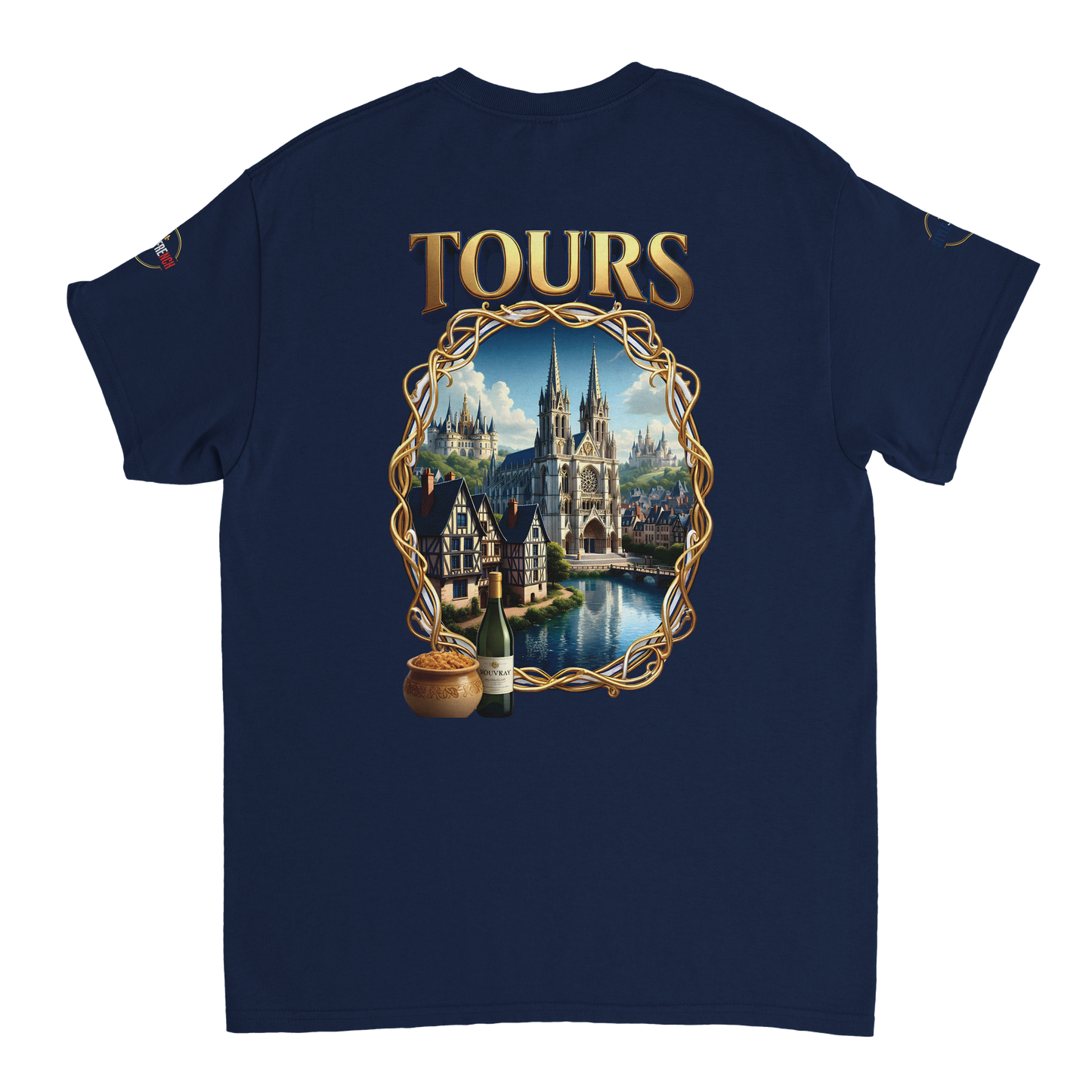 T-shirt Unisexe Tours Ville de France – Coton Épais Premium