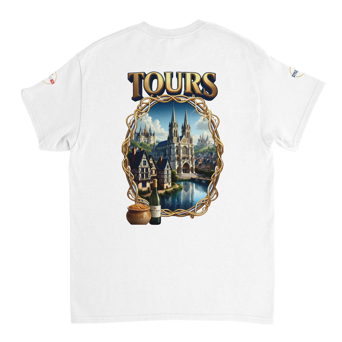 T-shirt Unisexe Tours Ville de France – Coton Épais Premium
