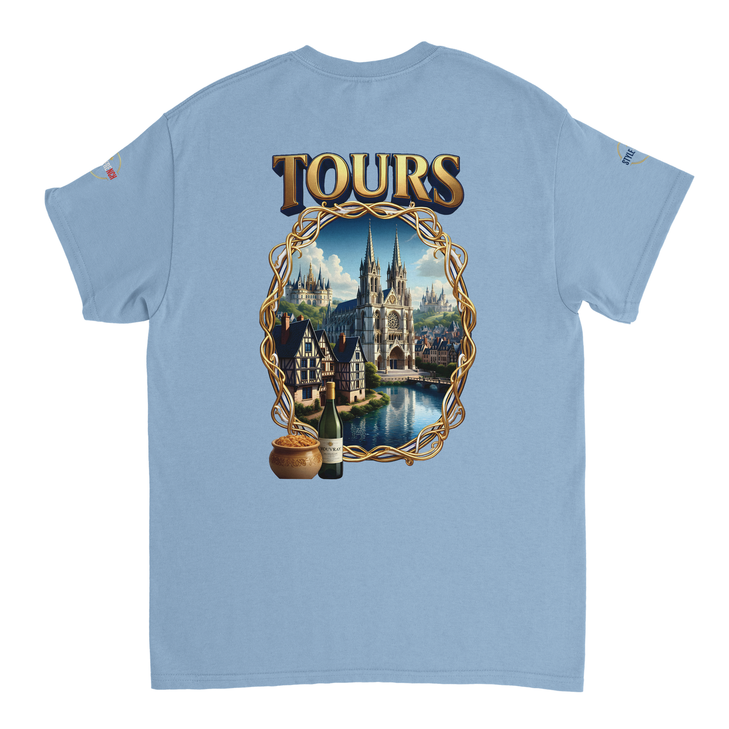 T-shirt Unisexe Tours Ville de France – Coton Épais Premium