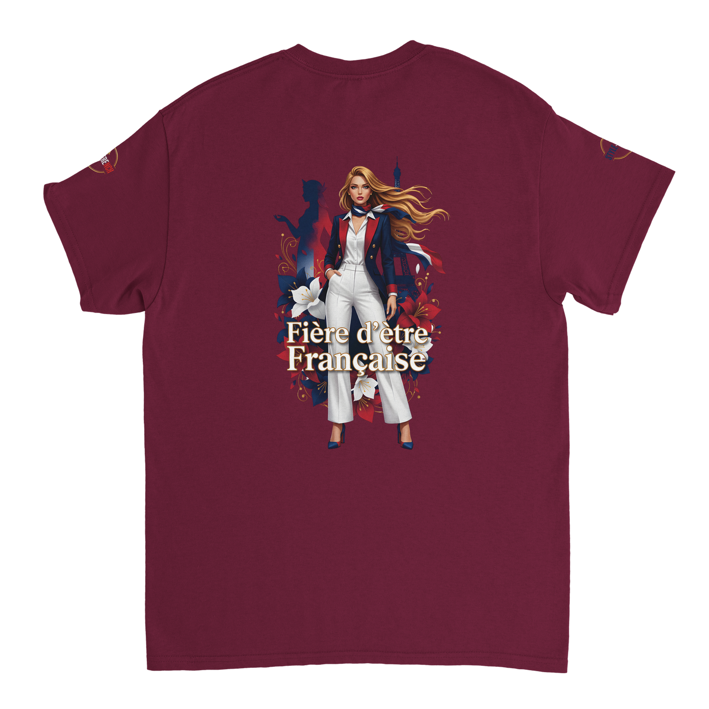 T-Shirt Femme Fière d'Être Française – Coton Premium