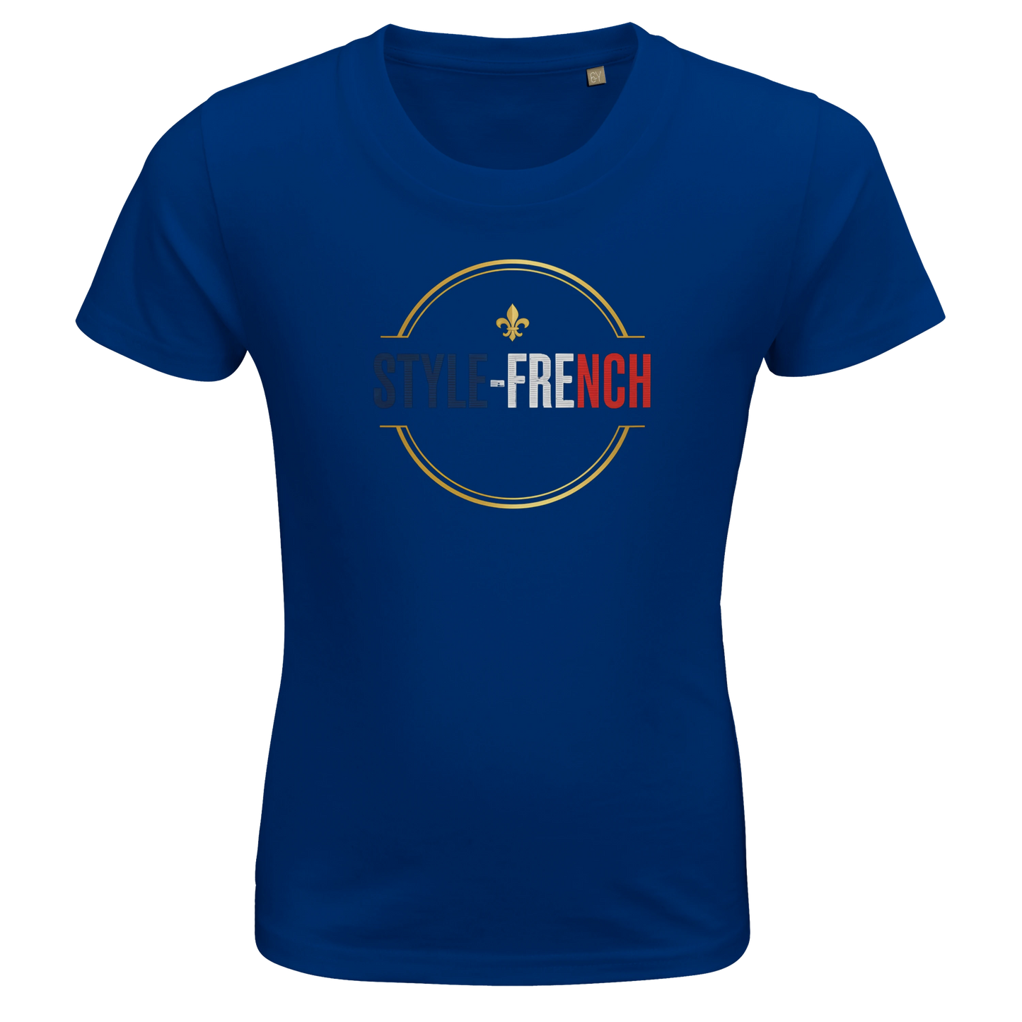 T-Shirt Fille Française au Grand Cœur – 100% Coton Bio
