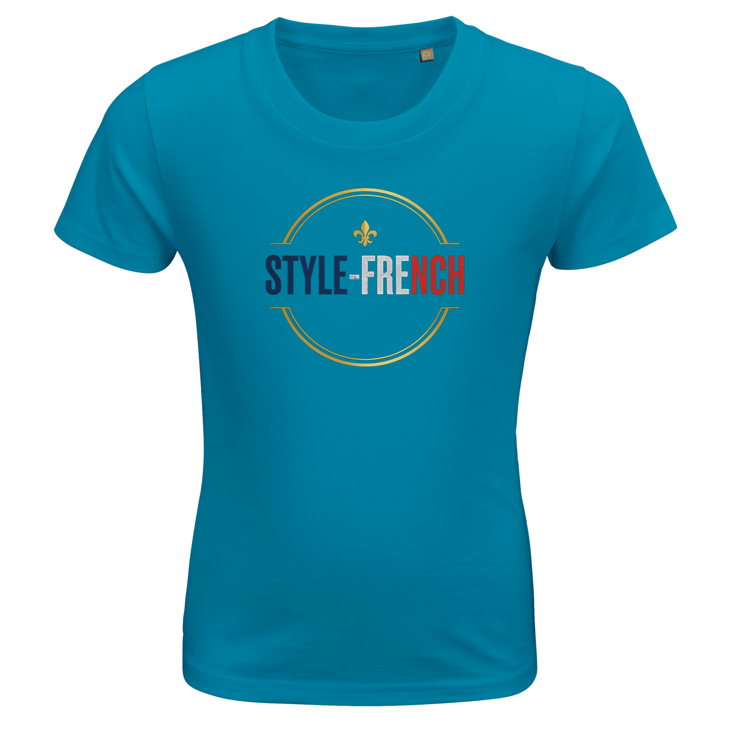 T-Shirt fille  La France Dans Mon Cœur – Coton Bio Premium