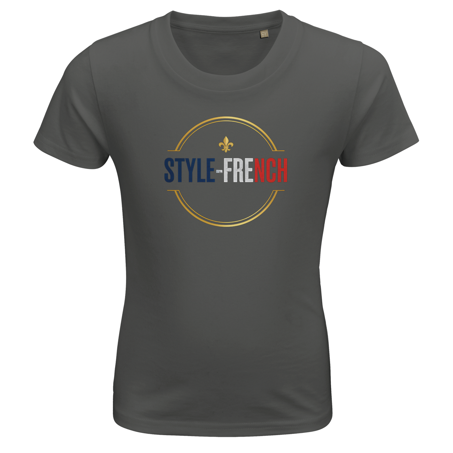 T-Shirt fille  La France Dans Mon Cœur – Coton Bio Premium