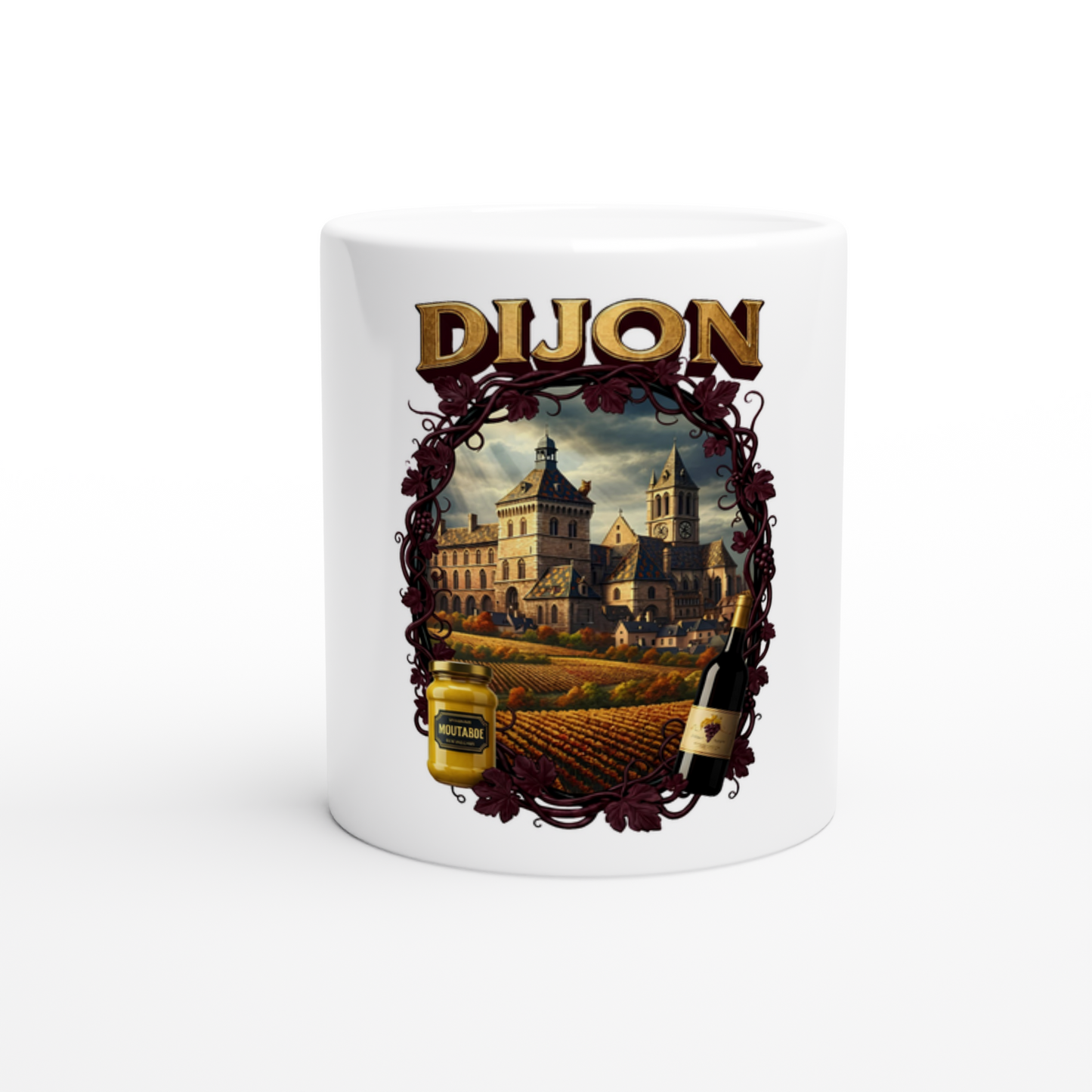 Mug en céramique Dijon ville de France   de 325 ml (11 oz)