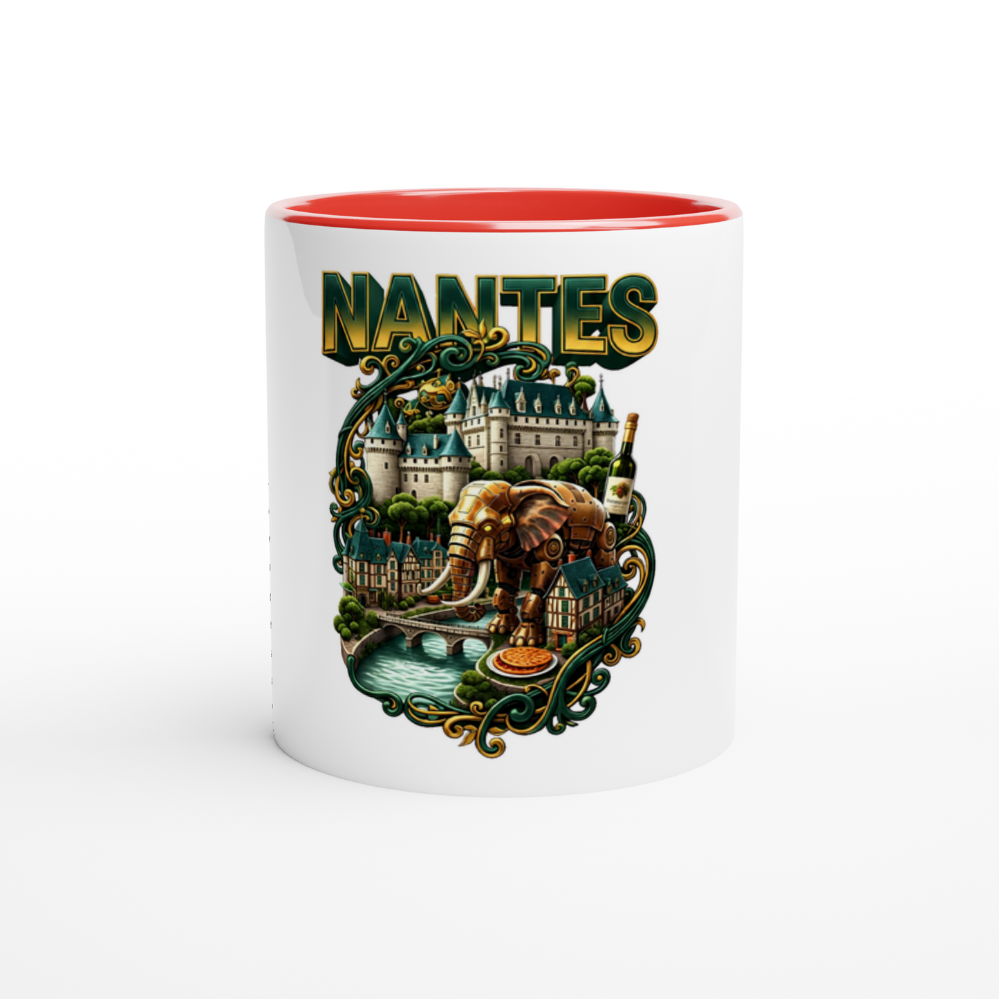 Mug en céramique Nantes ville de France  de 325 ml (11 oz)