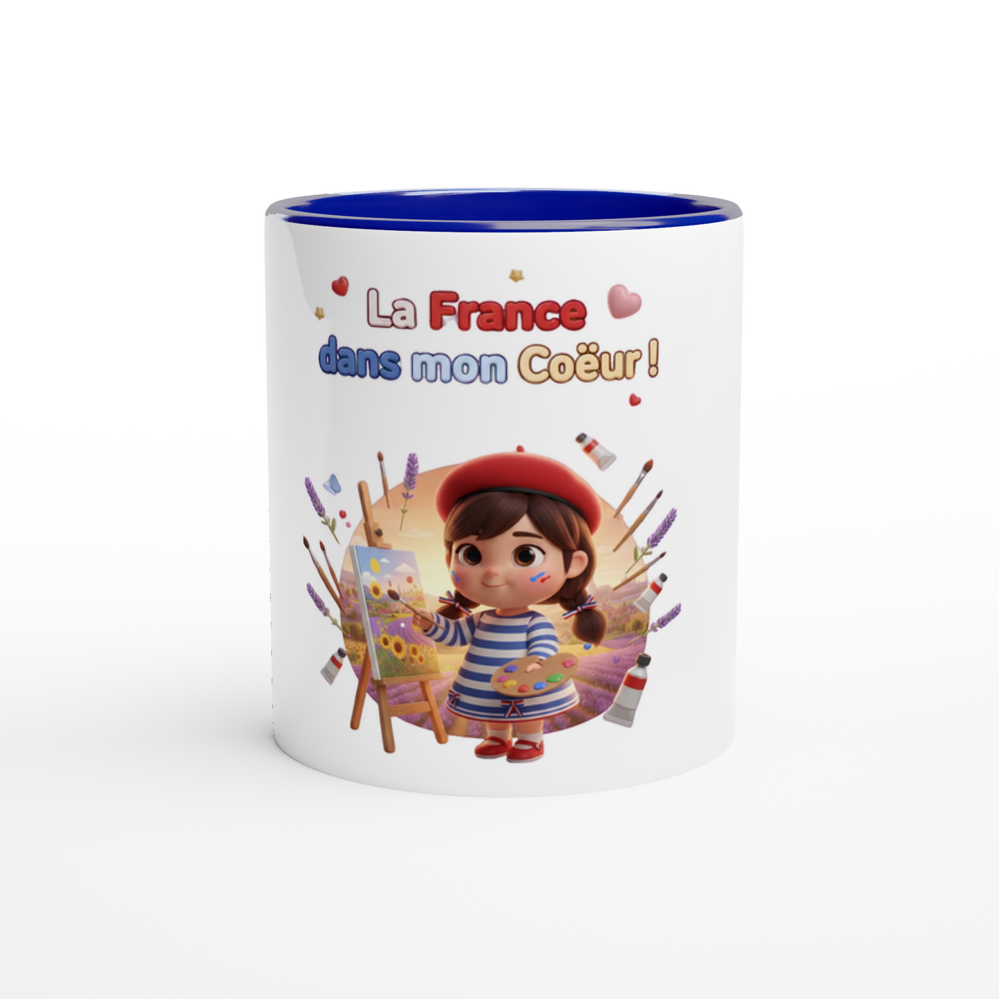 Mug en céramique la France dans mon cœur  de 325 ml (11 oz)