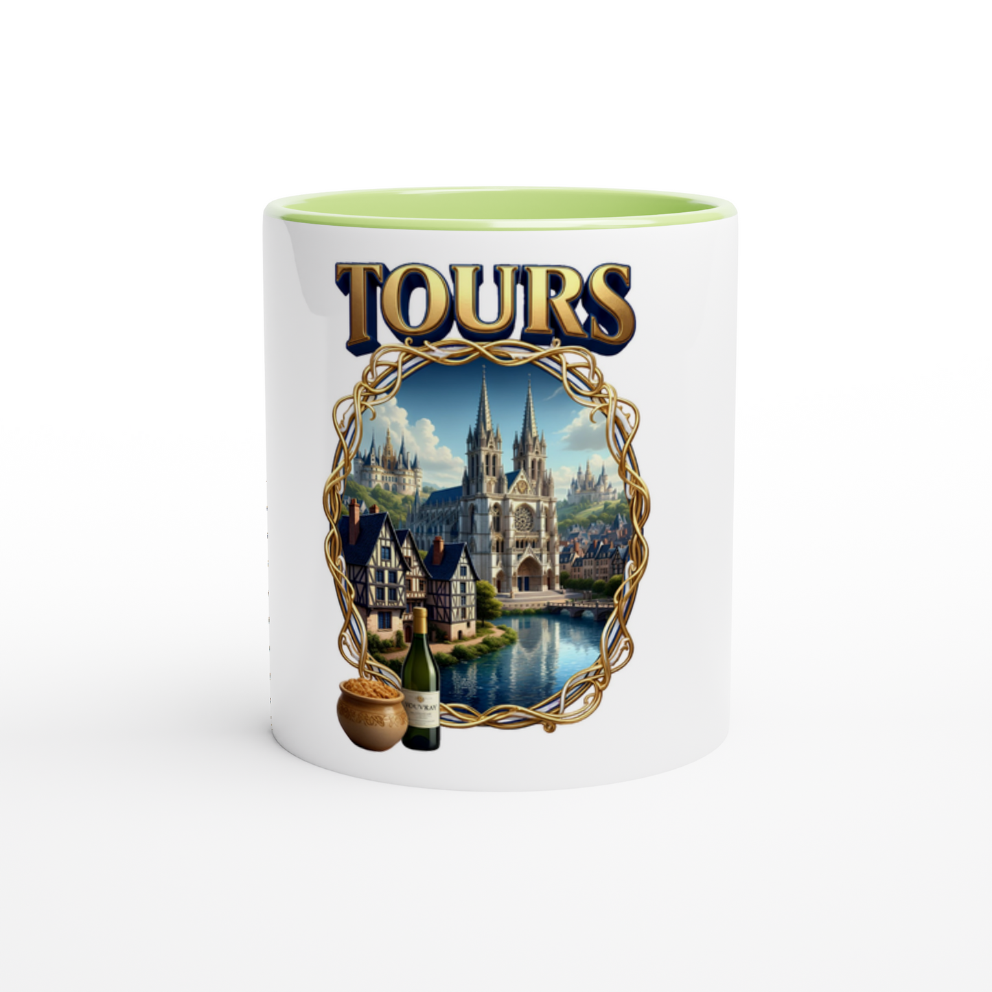 Mug en céramique Tours ville de France de 325 ml (11 oz)