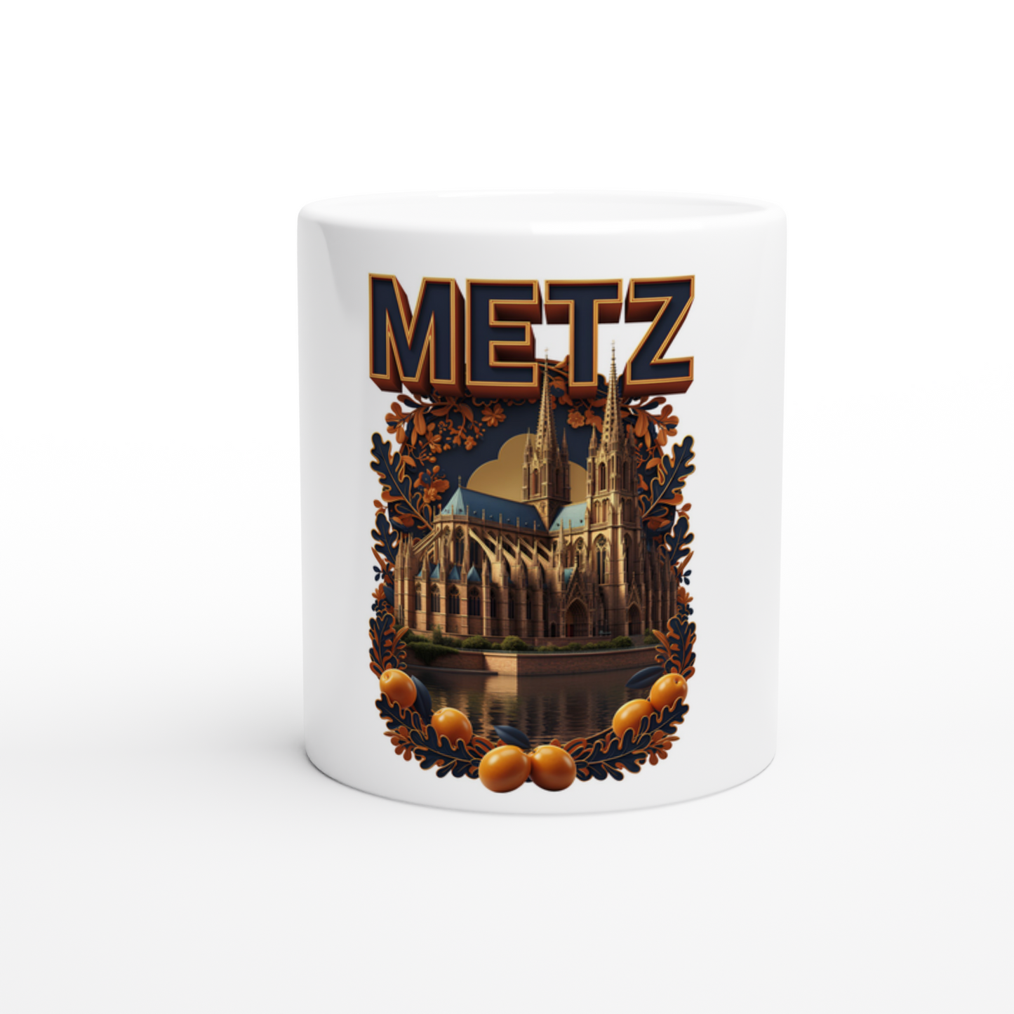 Mug en céramique Metz ville de France  de 325 ml (11 oz)