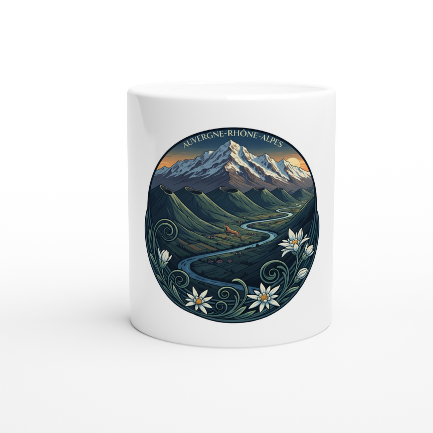 - Mug en céramiquee auvergne- Rhône- alpes  de 325 ml (11 oz)
