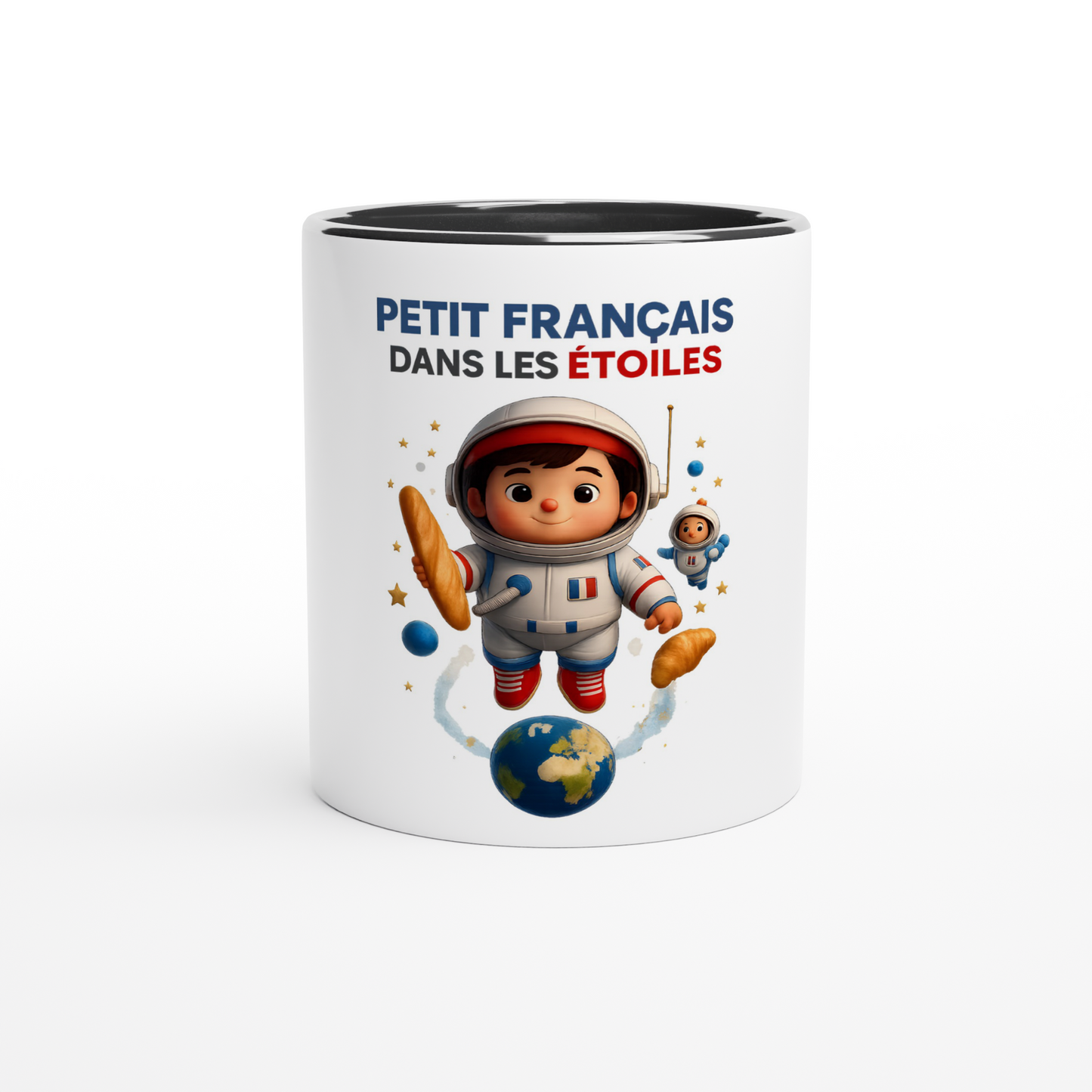 Mug en céramique petit Français dans les étoiles  de 325 ml (11 oz)