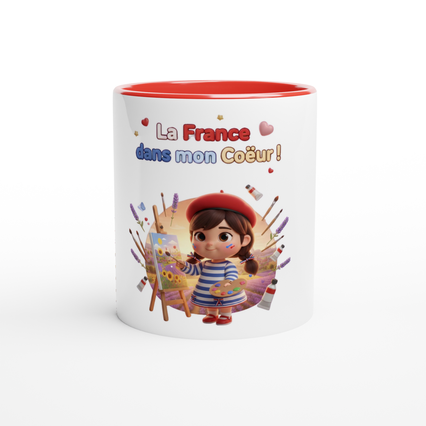 Mug en céramique la France dans mon cœur  de 325 ml (11 oz)