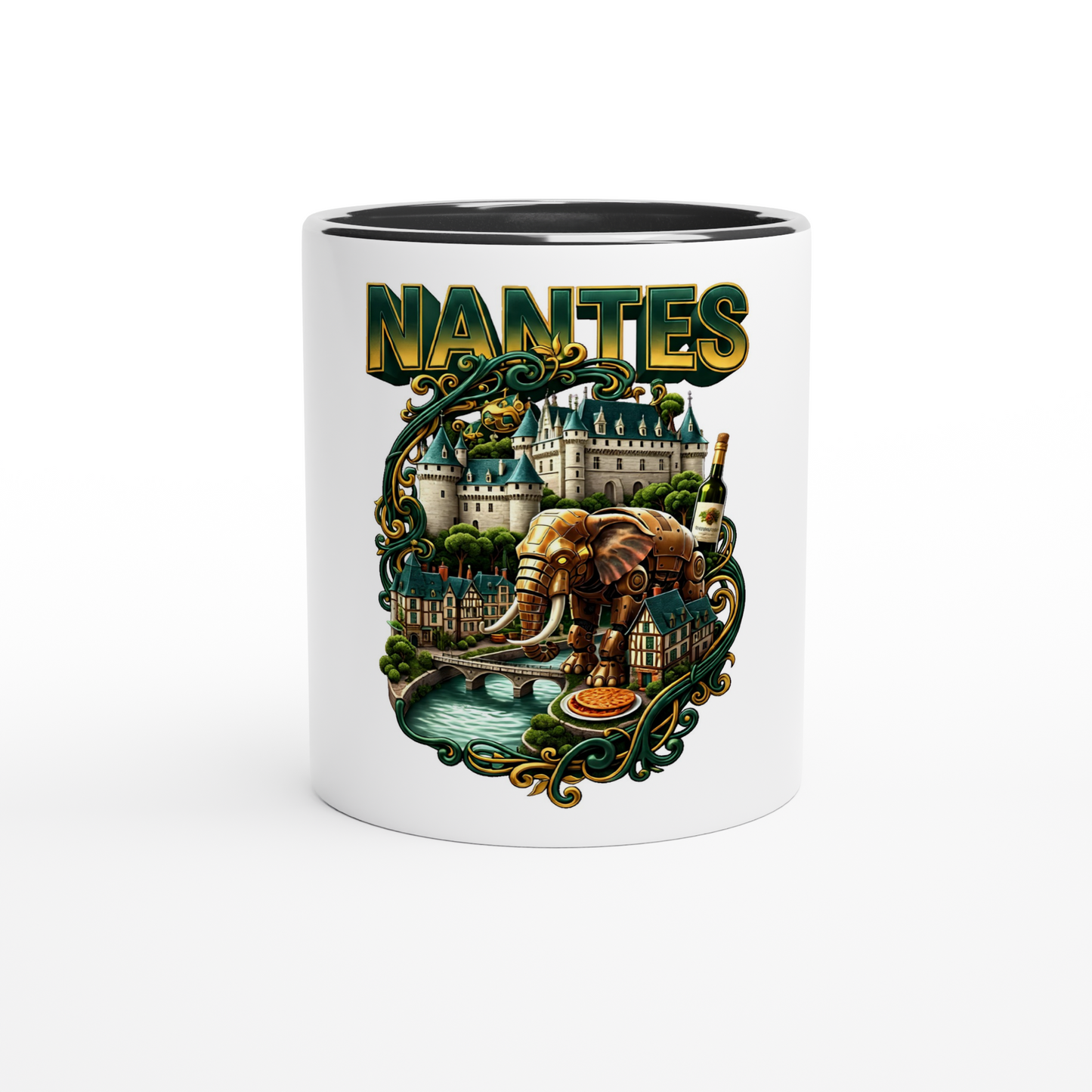 Mug en céramique Nantes ville de France  de 325 ml (11 oz)