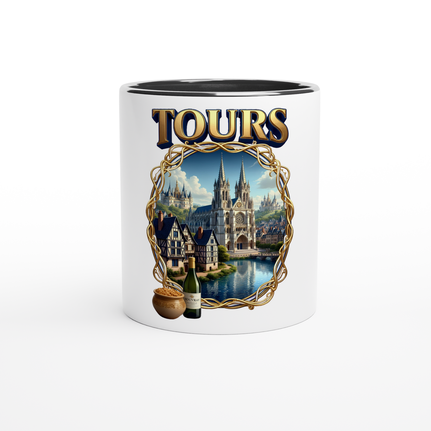 Mug en céramique Tours ville de France de 325 ml (11 oz)