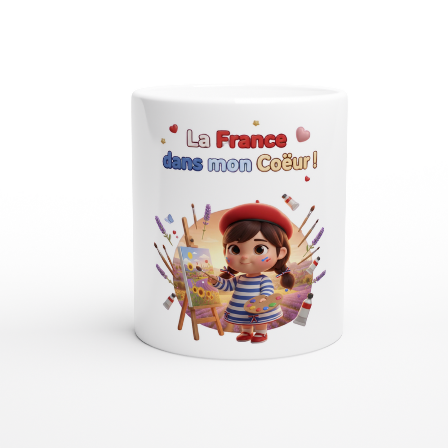 Mug en céramique la France dans mon cœur  de 325 ml (11 oz)