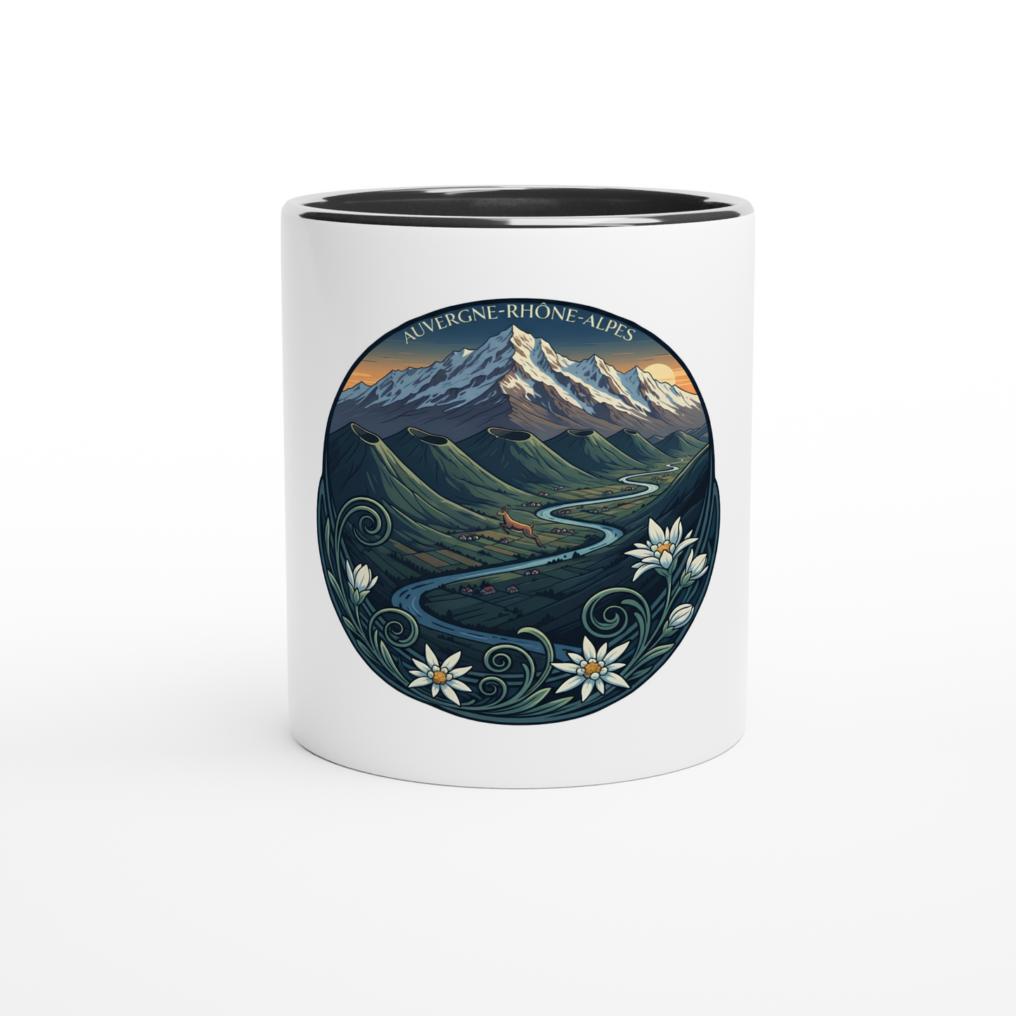 - Mug en céramiquee auvergne- Rhône- alpes  de 325 ml (11 oz)