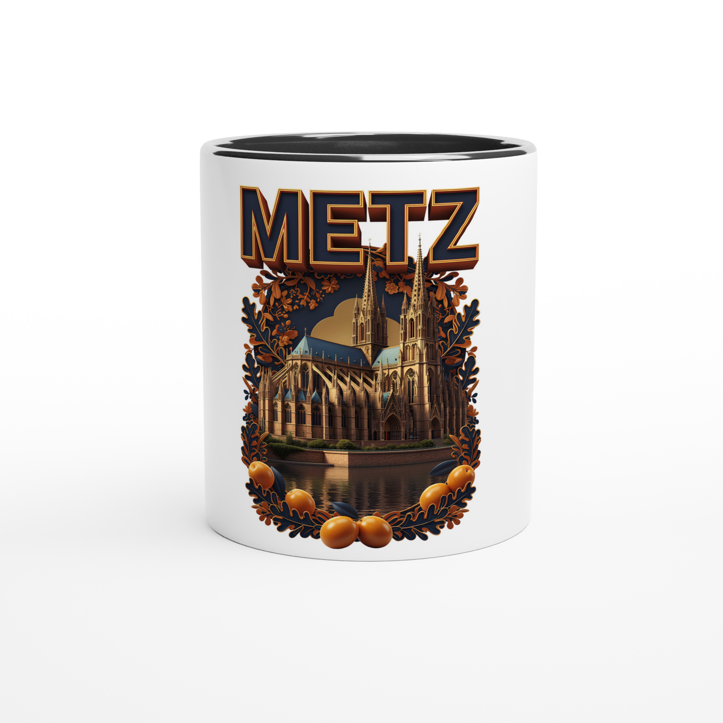 Mug en céramique Metz ville de France  de 325 ml (11 oz)