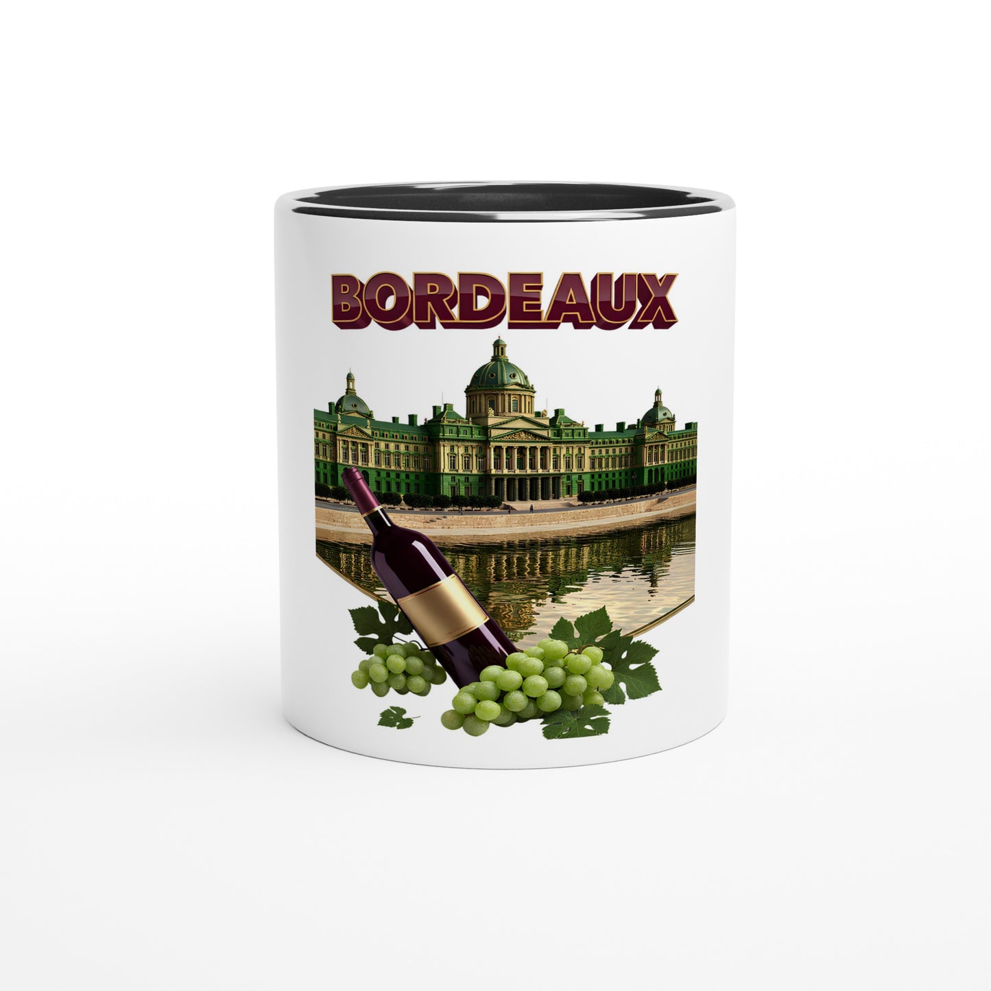 Mug en céramique bordeaux ville de France  de 325 ml (11 oz)