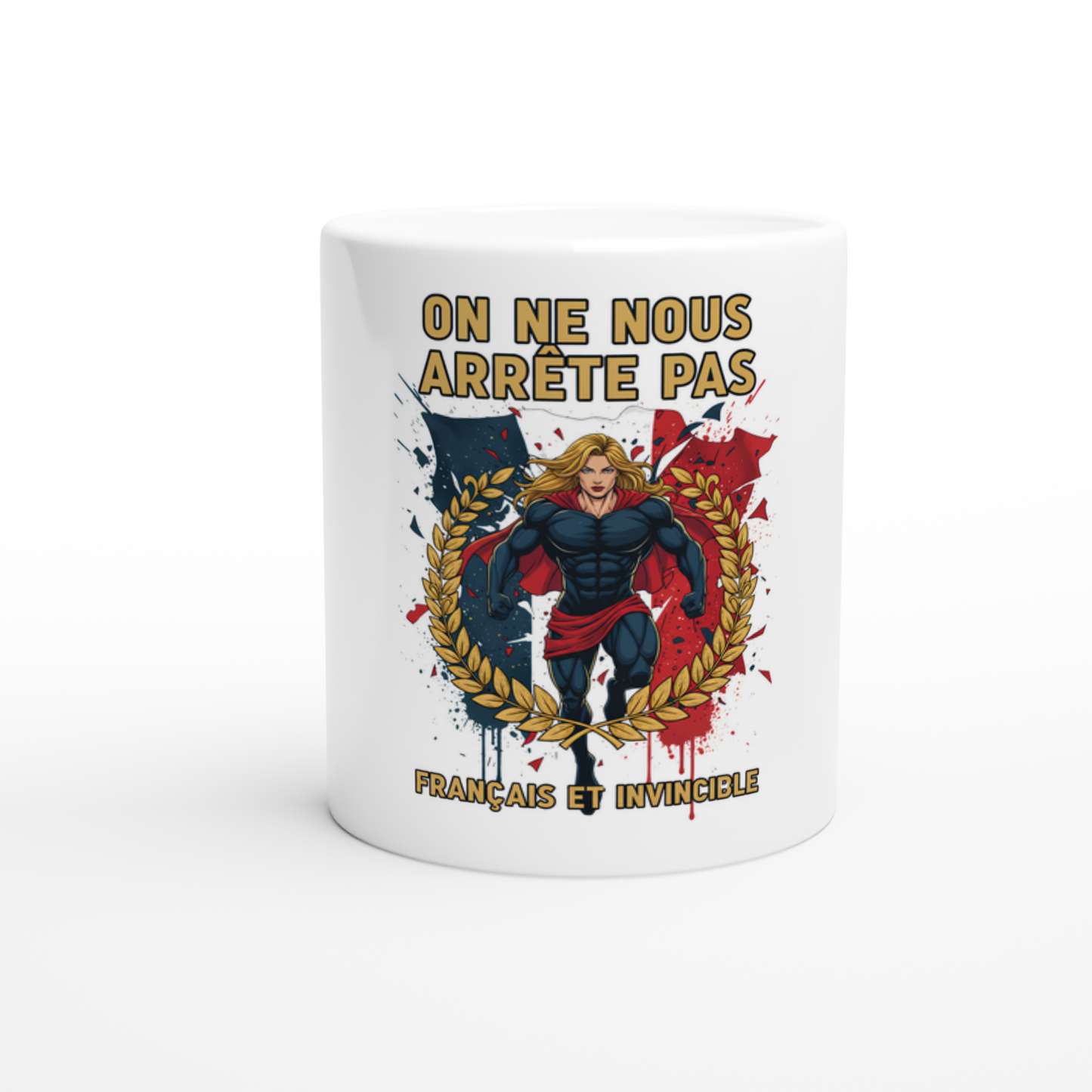 Mug en céramique on nous arrête pas  de 325 ml (11 oz)