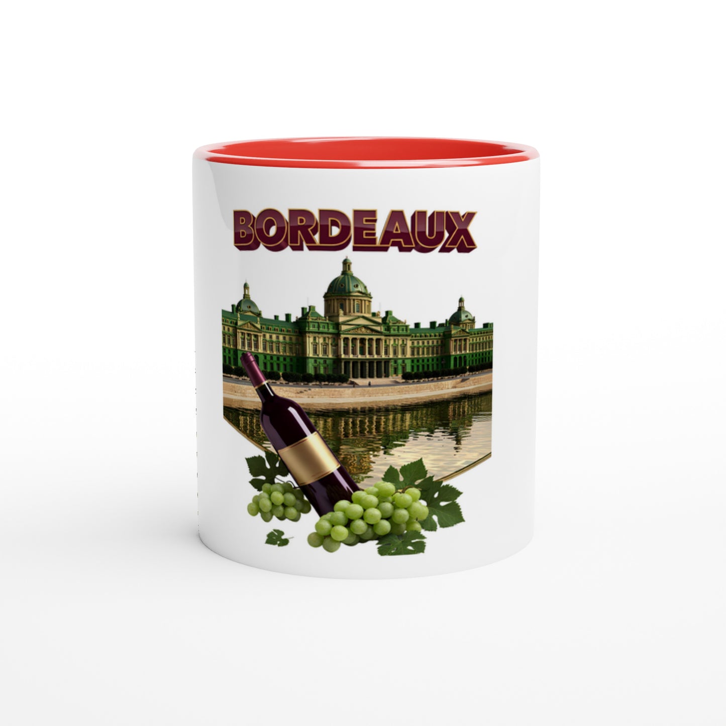 Mug en céramique bordeaux ville de France  de 325 ml (11 oz)