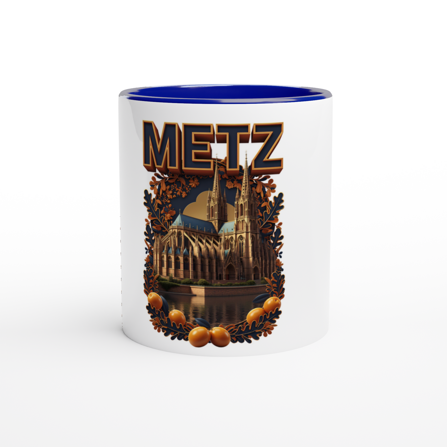Mug en céramique Metz ville de France  de 325 ml (11 oz)