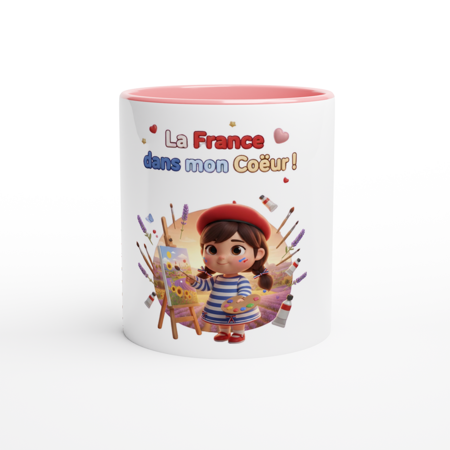 Mug en céramique la France dans mon cœur  de 325 ml (11 oz)
