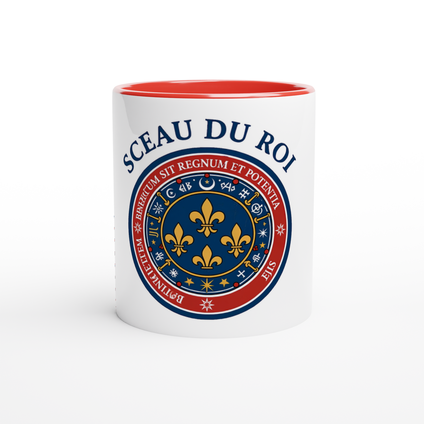 Mug en céramique le sceau du roi blanche 325 ml (11 oz) avec intérieur coloré