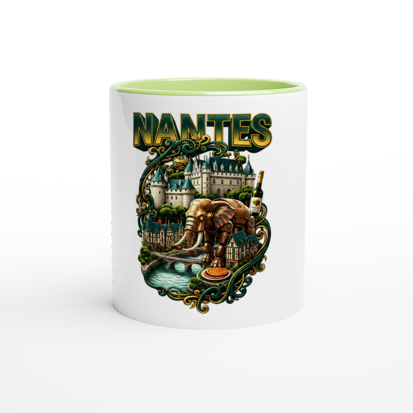 Mug en céramique Nantes ville de France  de 325 ml (11 oz)