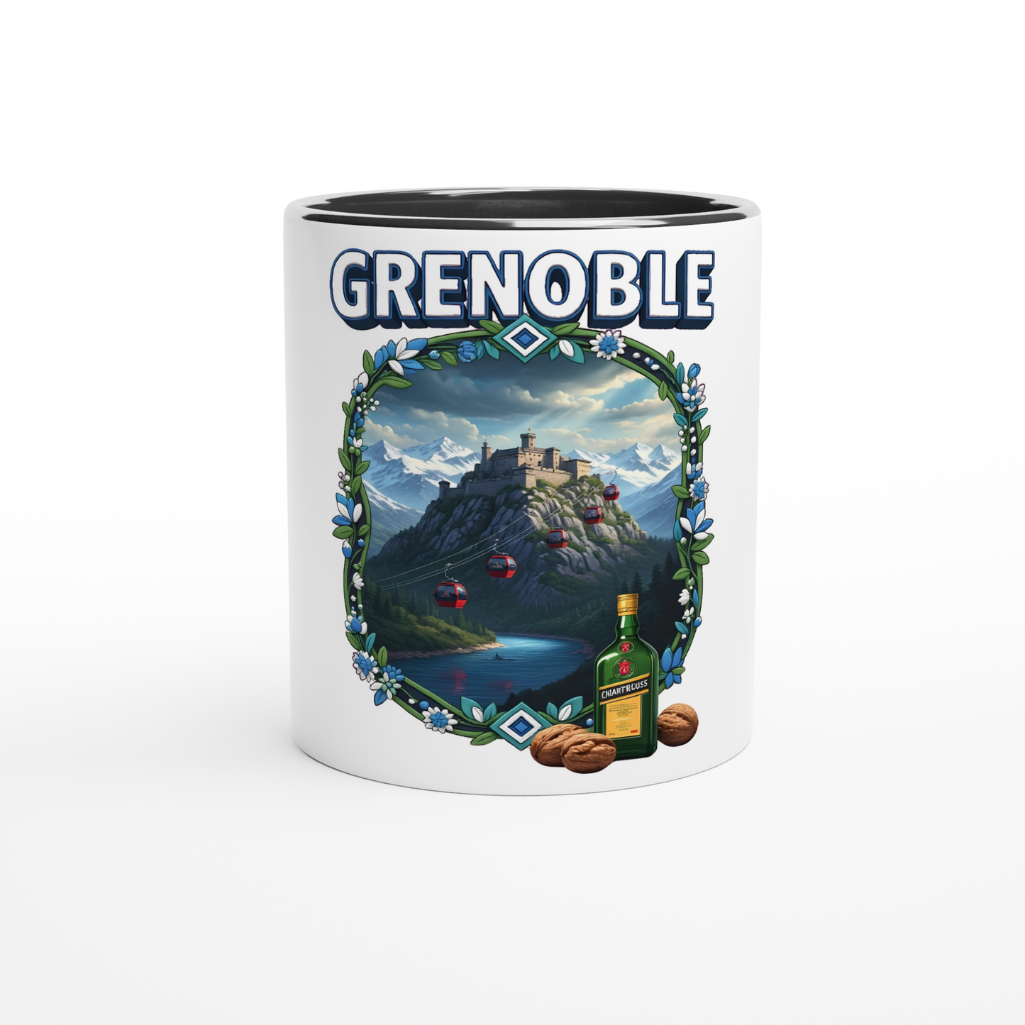 Mug en céramique Grenoble ville de France de 325 ml (11 oz)