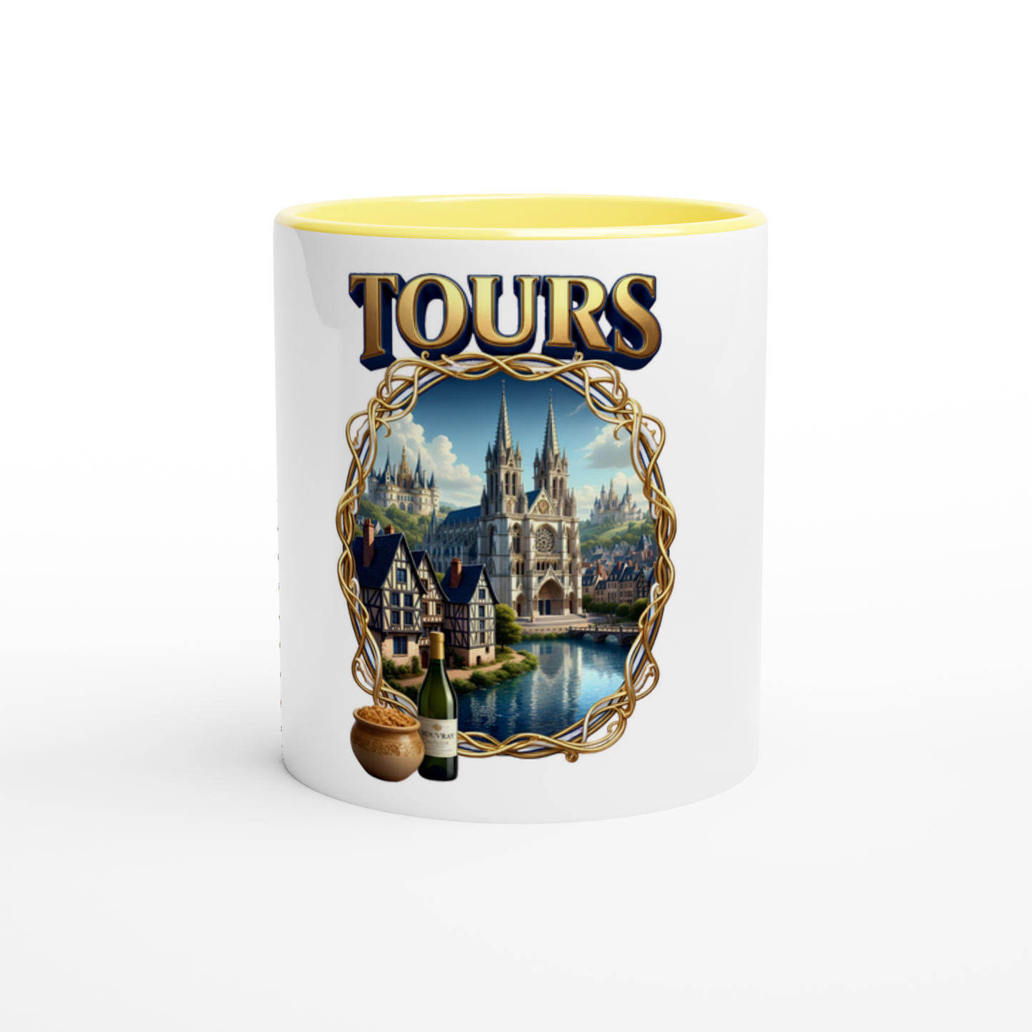 Mug en céramique Tours ville de France de 325 ml (11 oz)