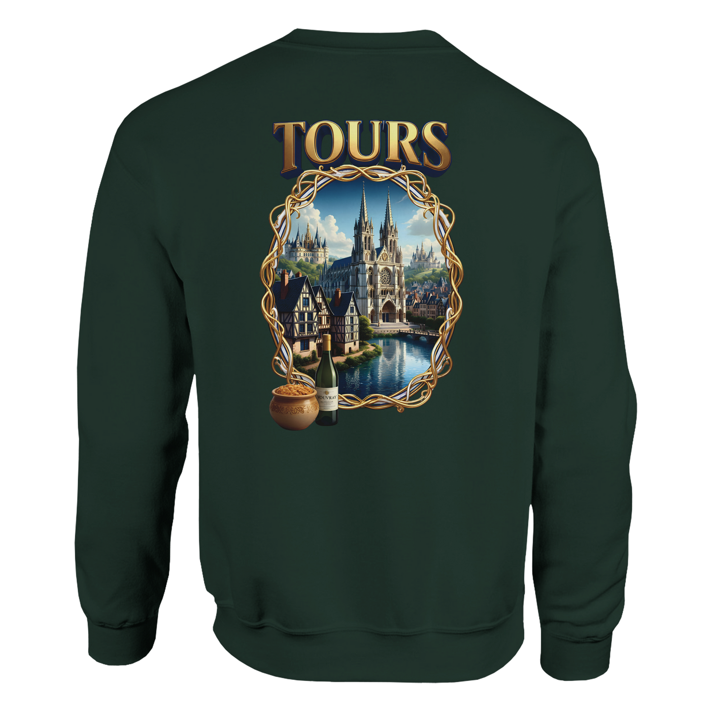 Sweat-shirt Unisexe Tours France - Classique et Confortable