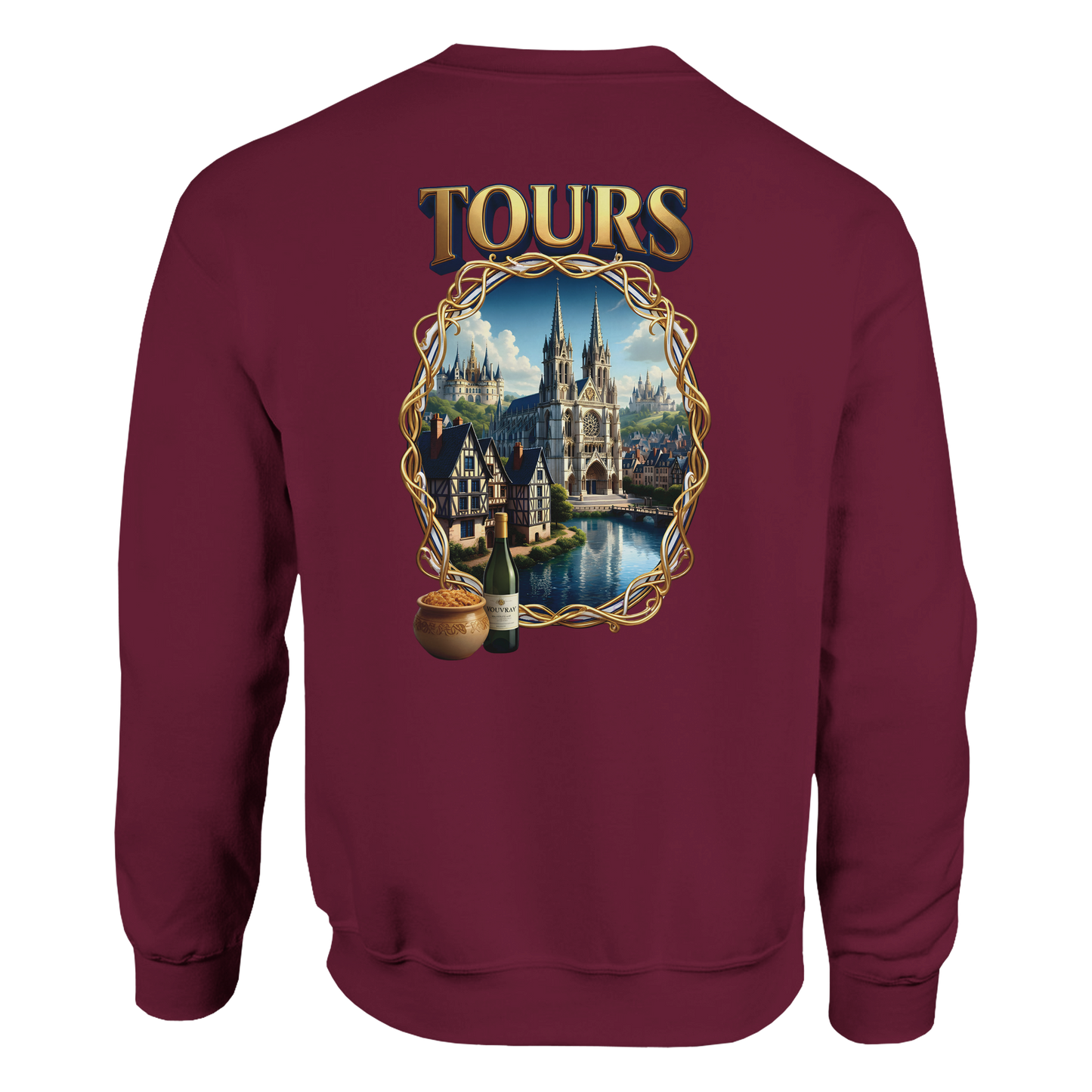 Sweat-shirt Unisexe Tours France - Classique et Confortable