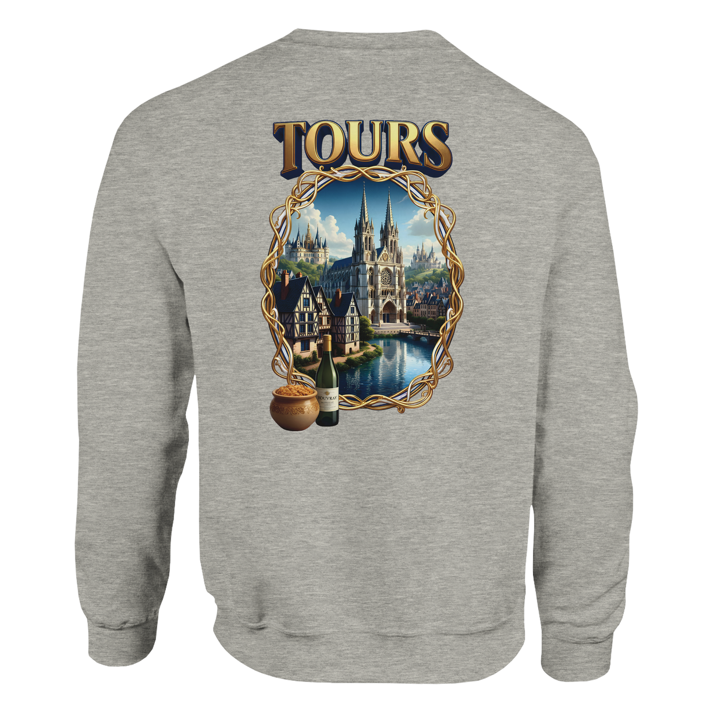 Sweat-shirt Unisexe Tours France - Classique et Confortable