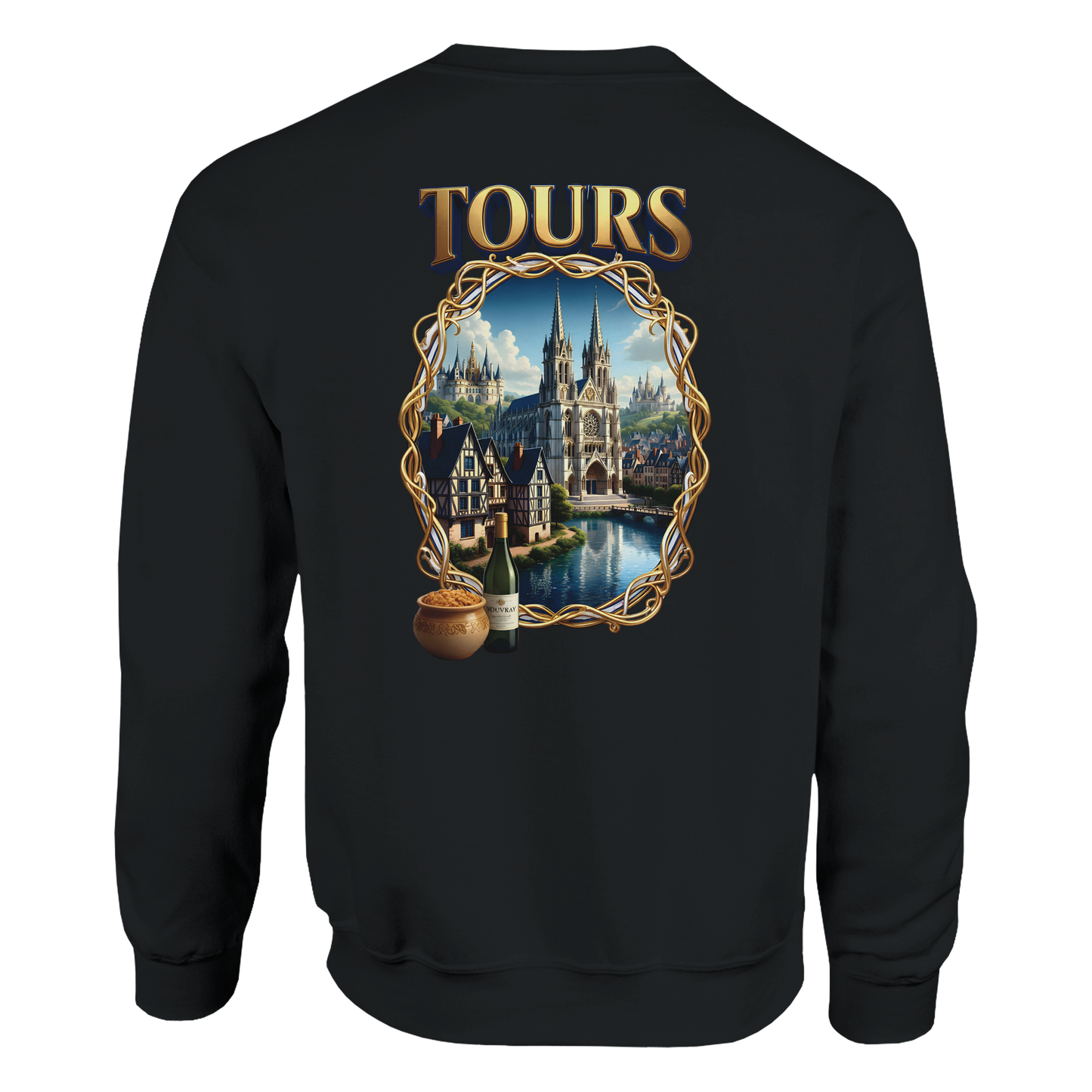 Sweat-shirt Unisexe Tours France - Classique et Confortable