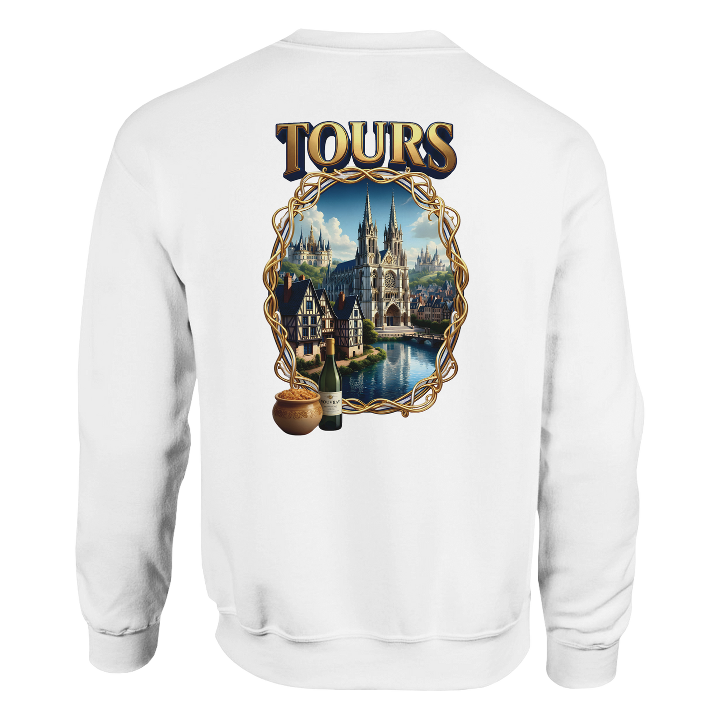 Sweat-shirt Unisexe Tours France - Classique et Confortable