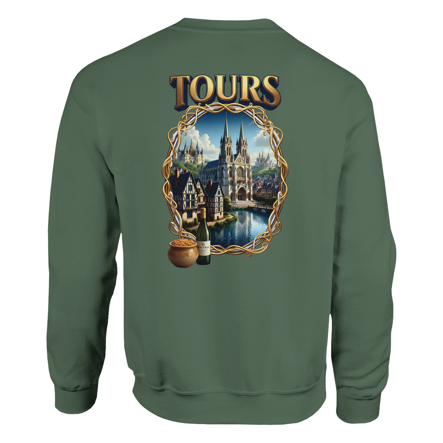 Sweat-shirt Unisexe Tours France - Classique et Confortable